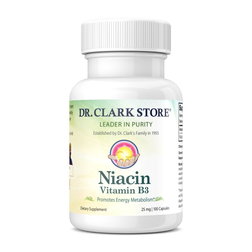 Dr Clark Niacin 500 Vitamin B3 Supplement 500Mg Capsules, 100 Ct